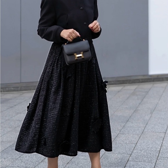 MARIELLE Skirt Beau Tweed Black - Picture 3 of 7